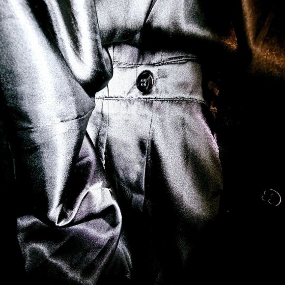 Kristen Blake Wool Cashmere Large Button Black Big Pocket Coat, Sz L - Picture 7 of 13